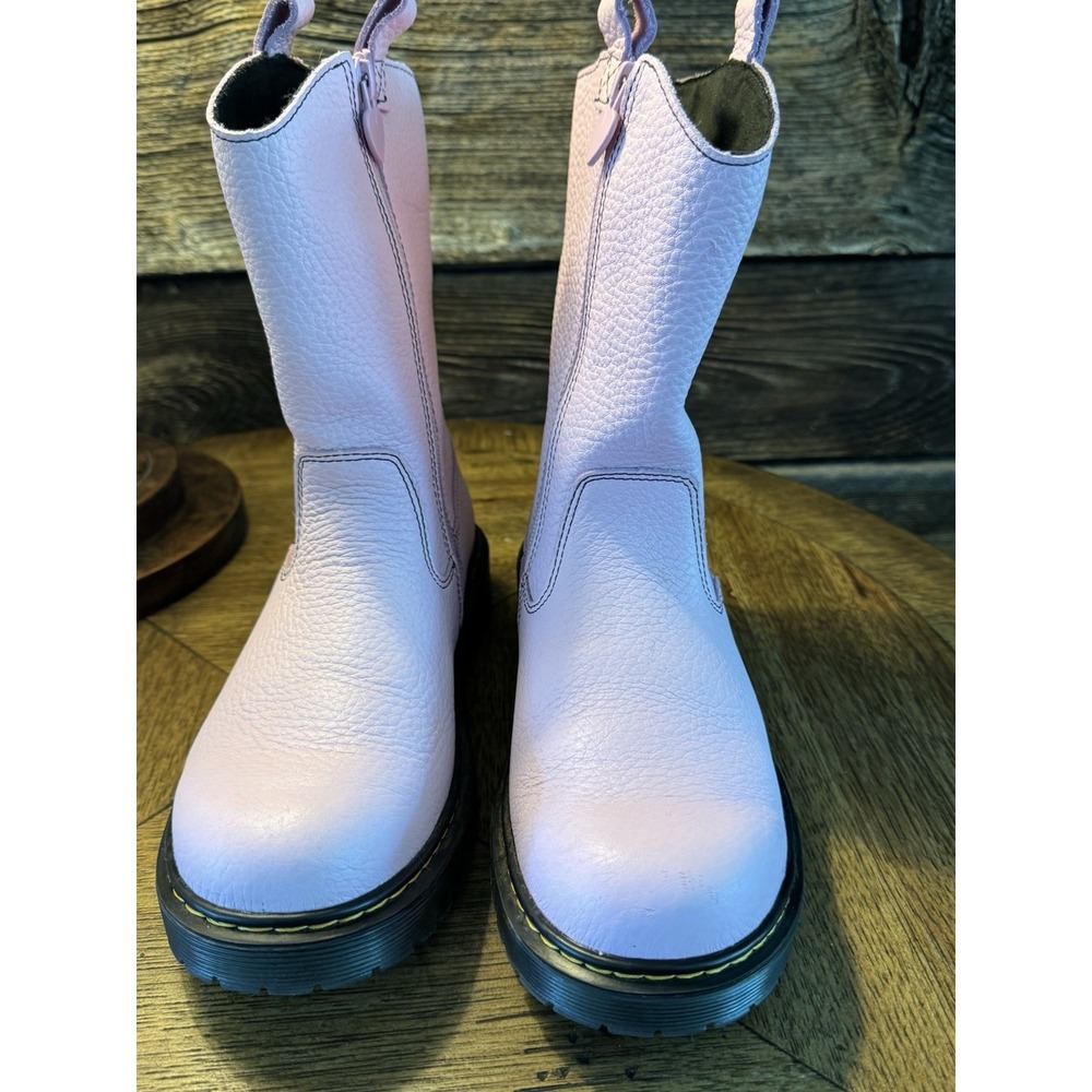 Dr. Martens Bex Heart Boots Kids US 6 Uk Round Toe MidCalf JOBB1550 Pink Leather - Picture 6 of 12